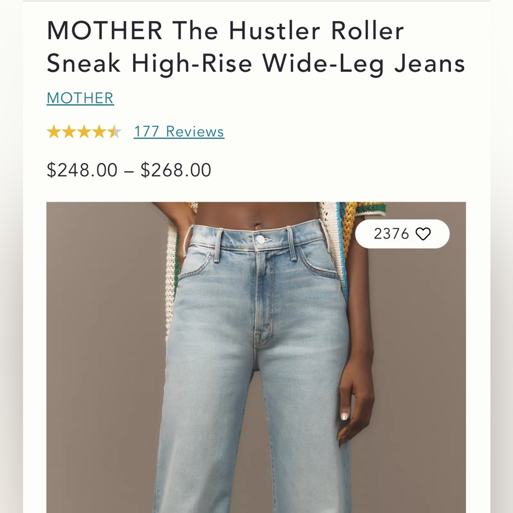 MOTHER High Rise Blue Jeans with Vintage Wash